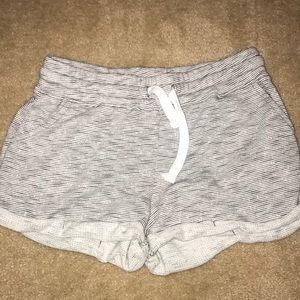 Grey & White striped soft comfy shorts!!!